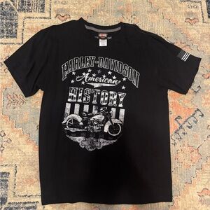 Harley-Davidson Black Tee with White Graphics